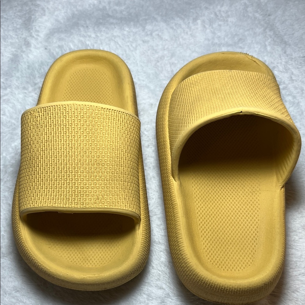 Yellow Kids Slide Sandals
